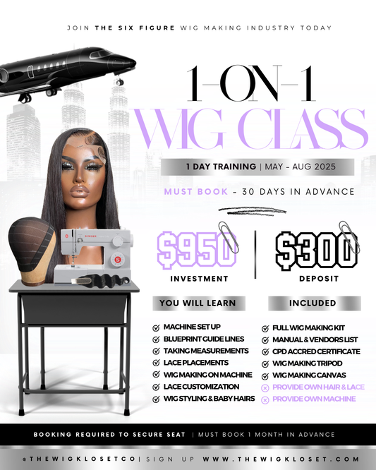Machine Wig Making & Styling Training (Bank Transfer Payment Only)